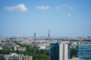 Vue panoramique sur Paris : Sublime appartement au centre de Courbevoie
